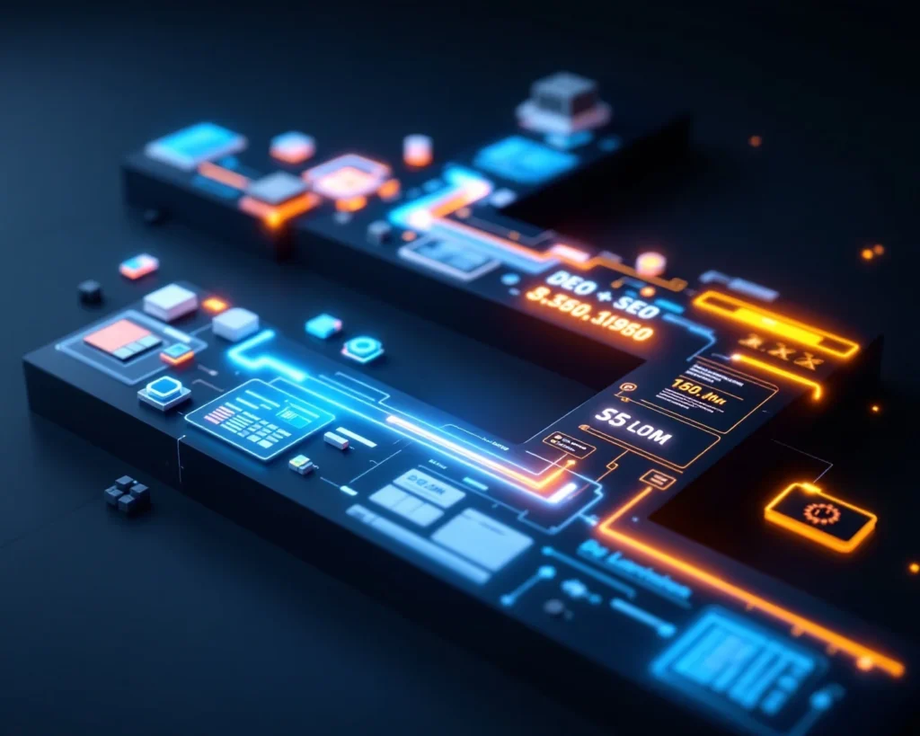 Website selbst erstellen oder erstellen lassen – zwei Wege im visuellen Vergleich als 3D-Render